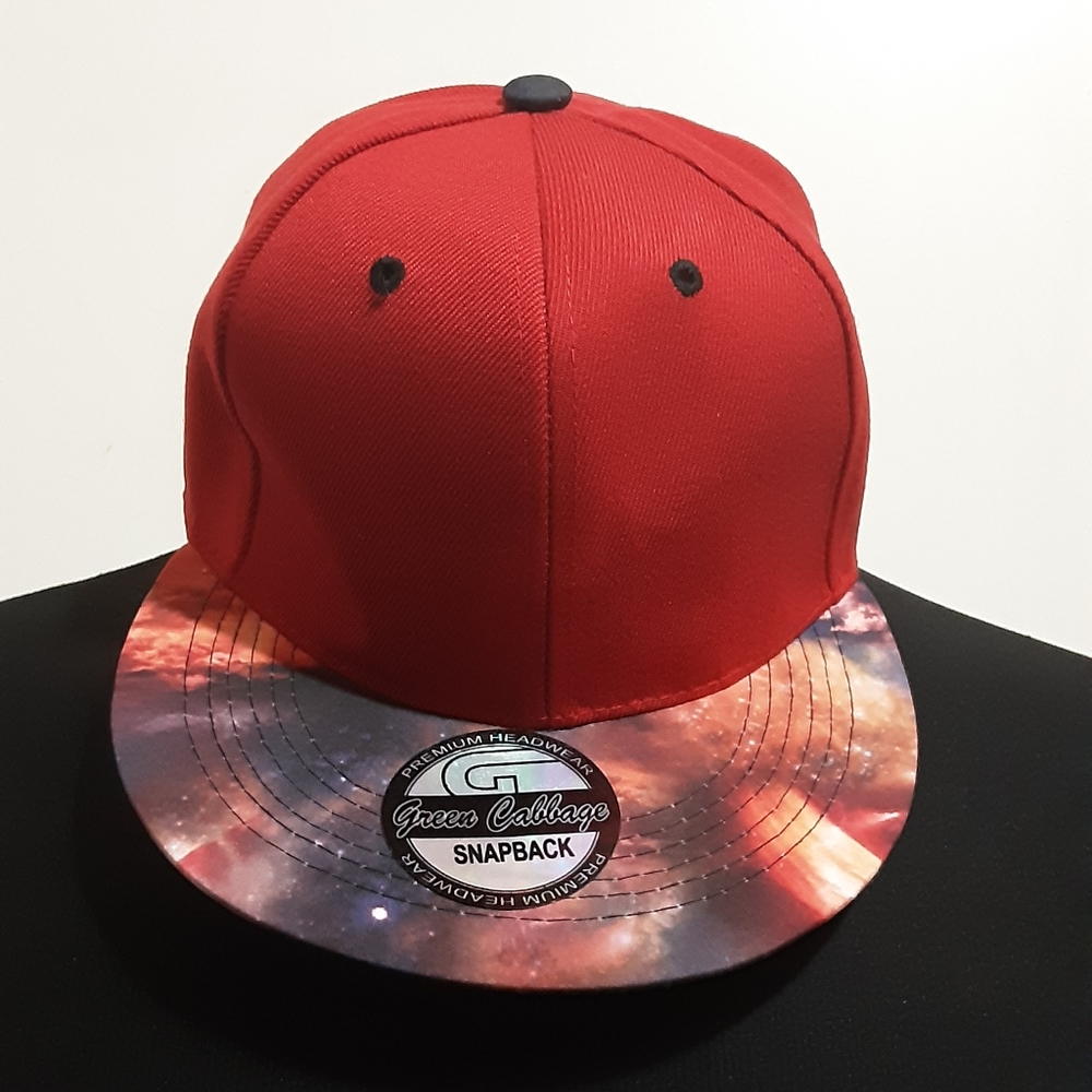 Green Cabbage Premium Headwear Galaxy Print Snapba